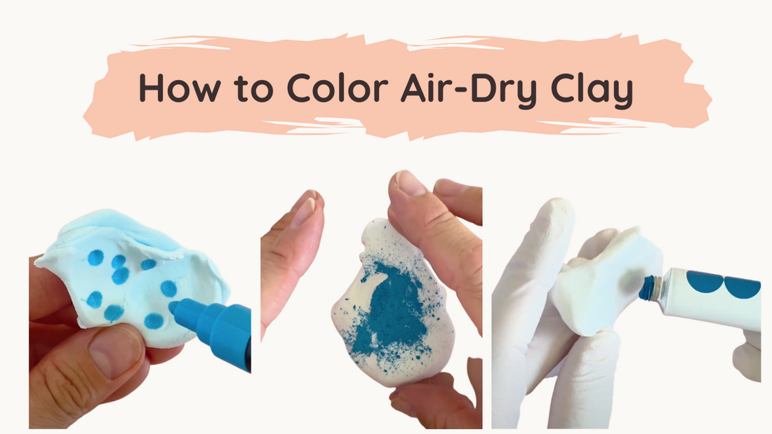 Lufttrocknender Ton färben: 3 Methoden im Vergleich (Foam Clay & Resin Clay)