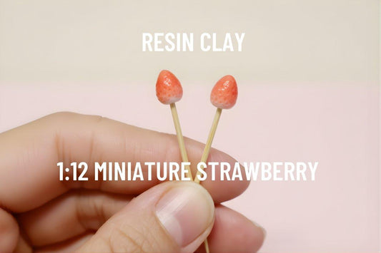 Miniatur Erdbeere basteln (1:12) – Resin Clay Tutorial