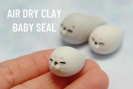 Kawaii Robbe basteln – Wagashi-Stil aus Resin Clay & Foam Clay