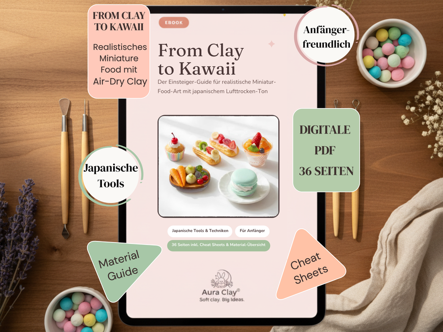 From Clay to Kawaii – Der Einsteiger-Guide für realistische Miniatur-Food-Art mit japanischem Lufttrocken-Ton (eBook)