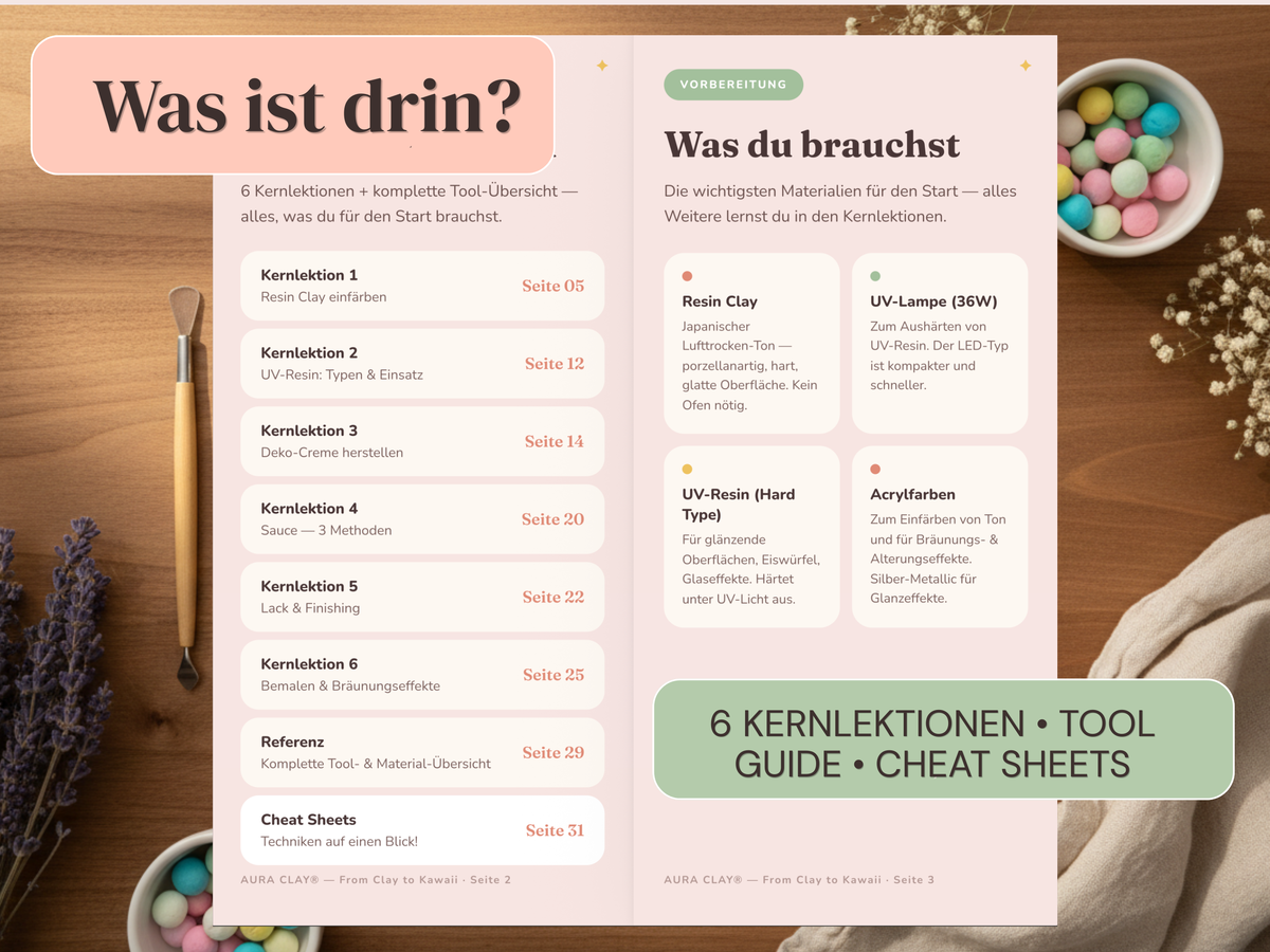 From Clay to Kawaii – Der Einsteiger-Guide für realistische Miniatur-Food-Art mit japanischem Lufttrocken-Ton (eBook)