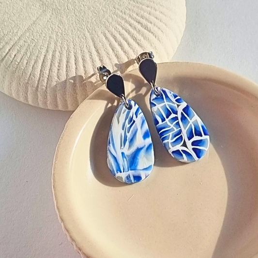 Poolside Big Teardrop Dangle Earrings