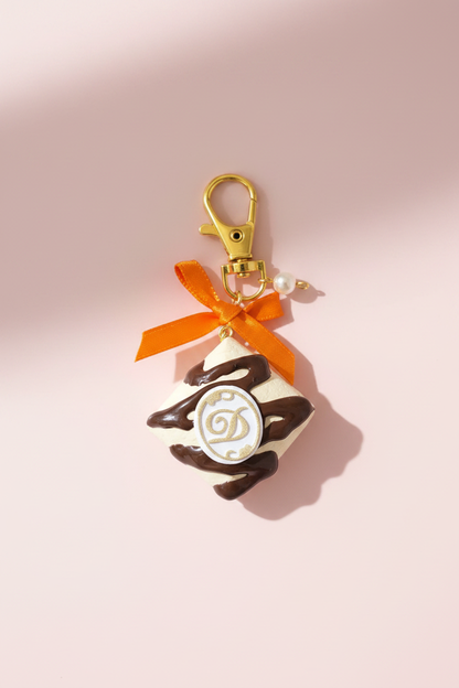 Aura Clay Bag Charm D – Orange Ribbon