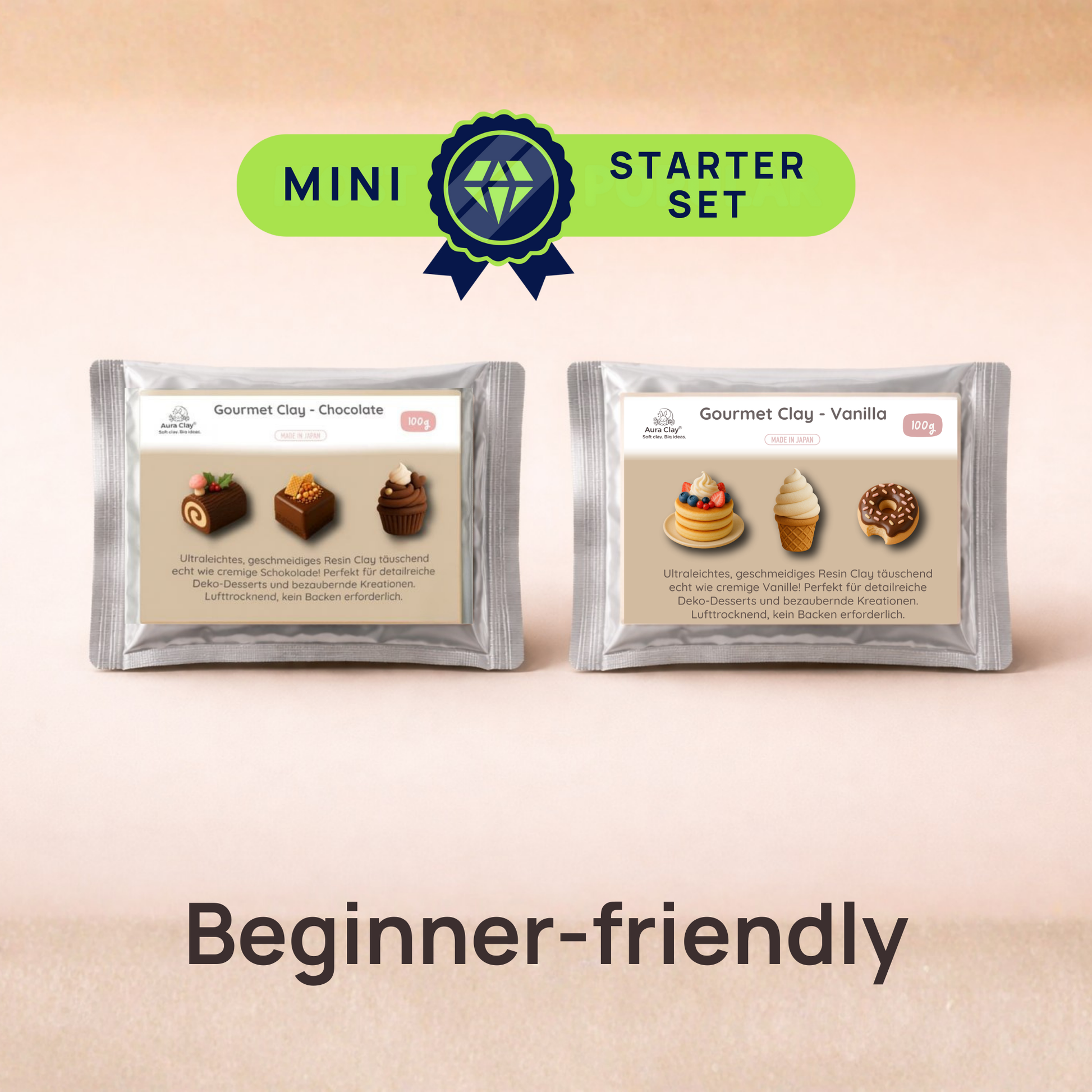 Aura Clay Gourmet Duo Starter Set - beginner air dry clay bundle